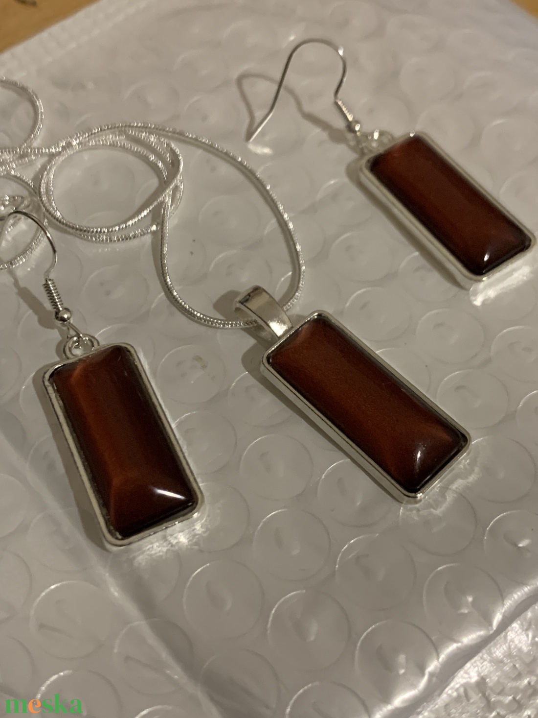 fülbevaló nyaklánc szett - ékszer - ékszerszett - Meska.hu