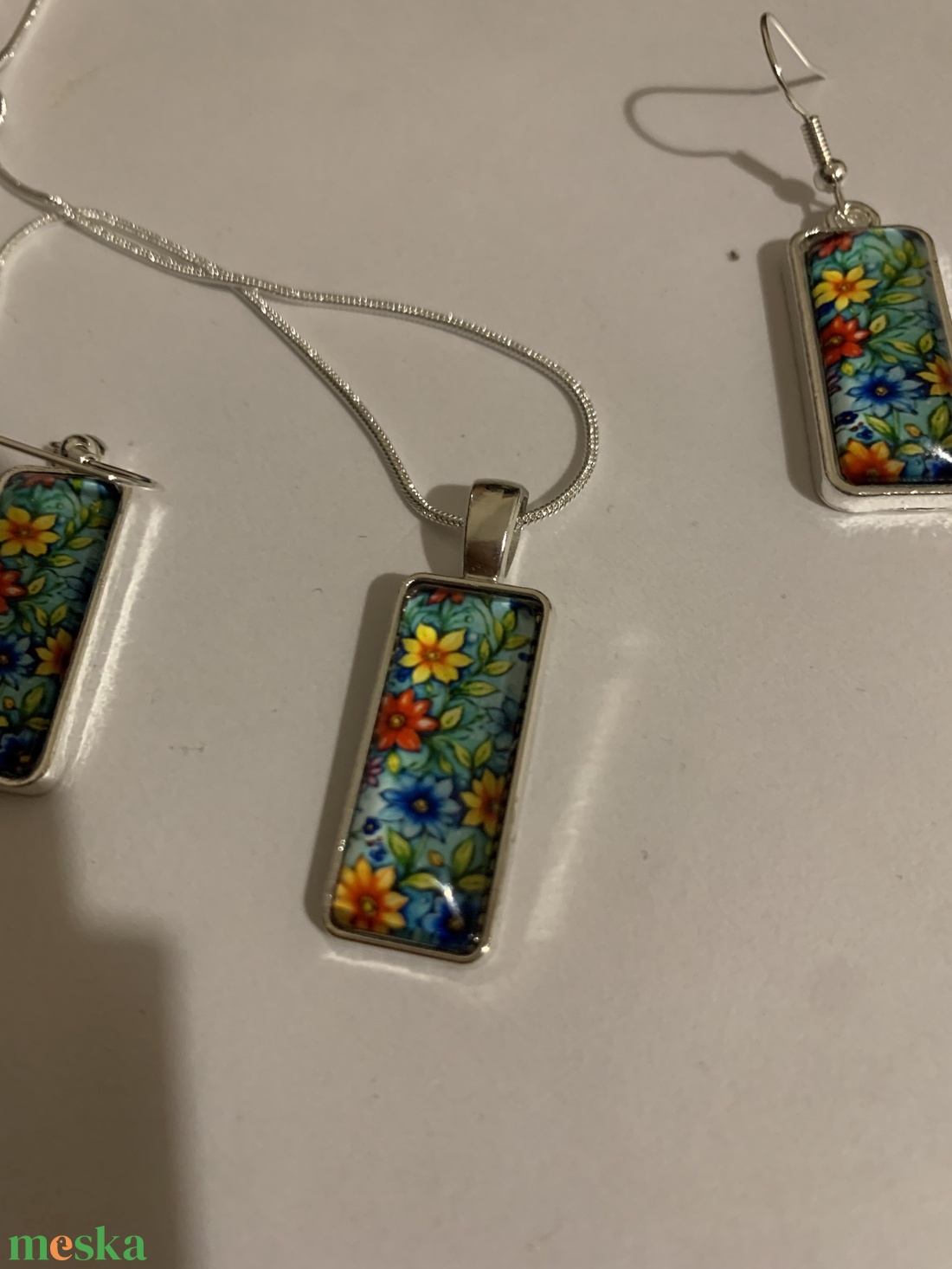 fülbevaló nyaklánc szett - ékszer - nyaklánc - y nyaklánc - Meska.hu