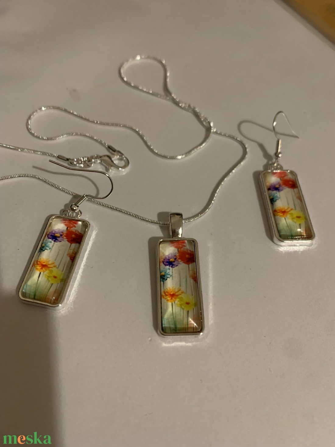 fülbevaló nyaklánc szett - ékszer - nyaklánc - y nyaklánc - Meska.hu