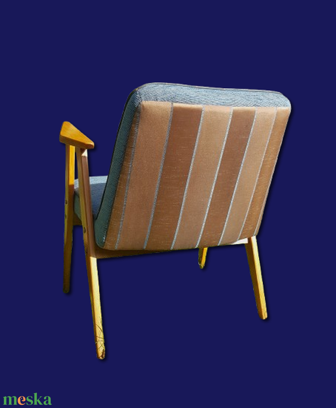 Kék karosszék  Úrifiú kék brokátban - otthon & életmód - bútor - szék & fotel - Meska.hu