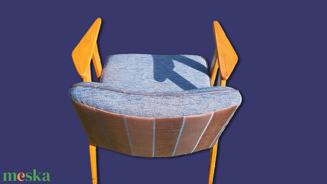 Kék karosszék  Úrifiú kék brokátban - otthon & életmód - bútor - szék & fotel - Meska.hu