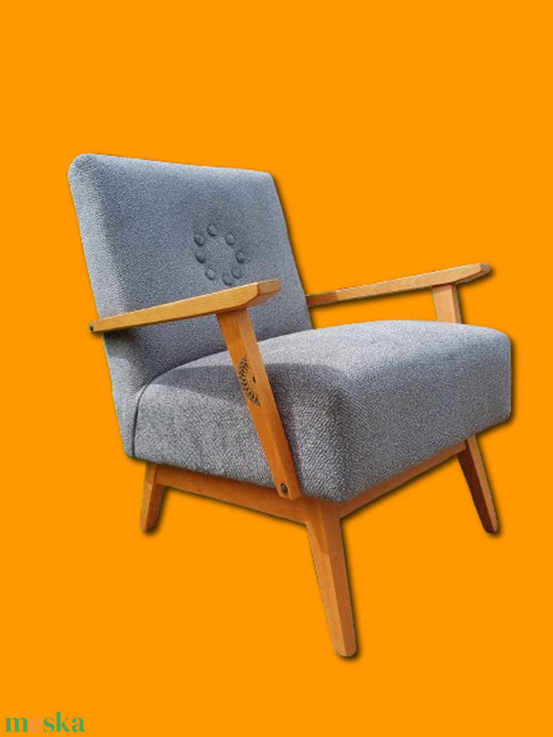 Szürke fotel - Mandalás ihlet - otthon & életmód - bútor - szék & fotel - Meska.hu