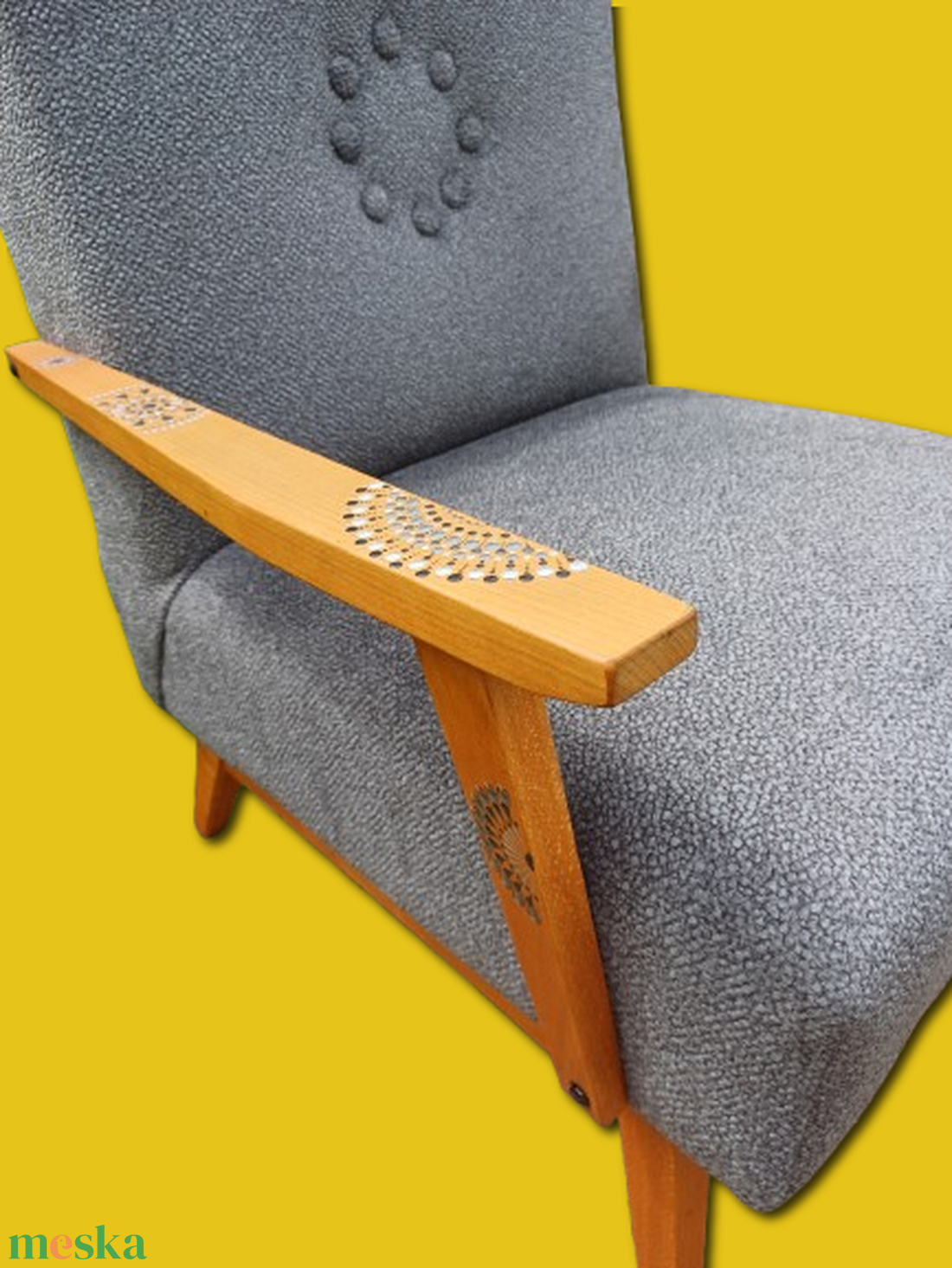 Szürke fotel - Mandalás ihlet - otthon & életmód - bútor - szék & fotel - Meska.hu