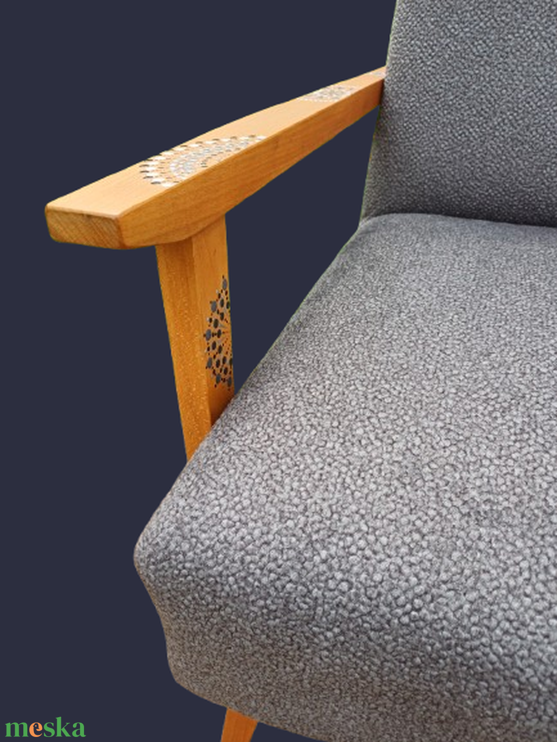 Szürke fotel - Mandalás ihlet - otthon & életmód - bútor - szék & fotel - Meska.hu