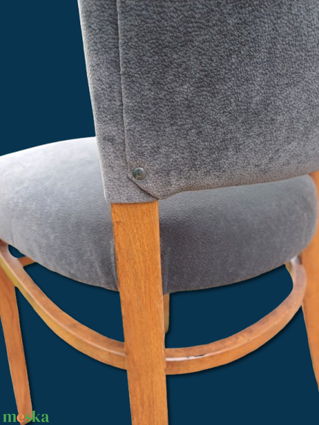 Szürke szék  Zöld gombsor - otthon & életmód - bútor - szék & fotel - Meska.hu