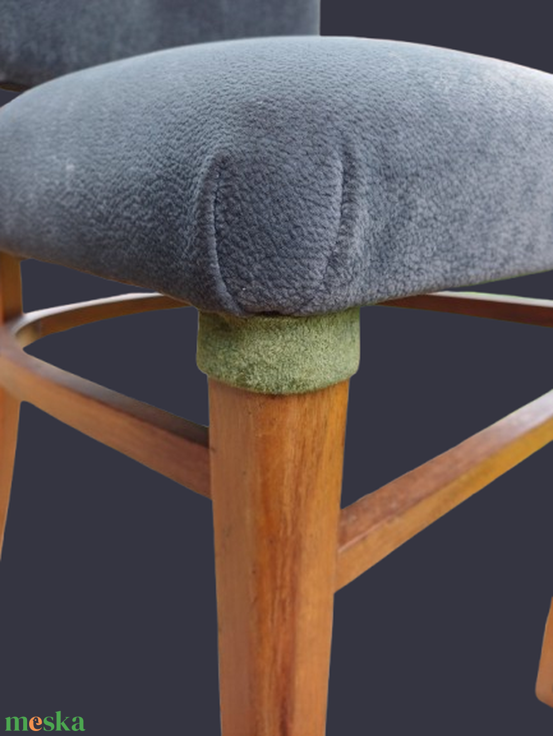 Szürke szék  Zöld gombsor - otthon & életmód - bútor - szék & fotel - Meska.hu
