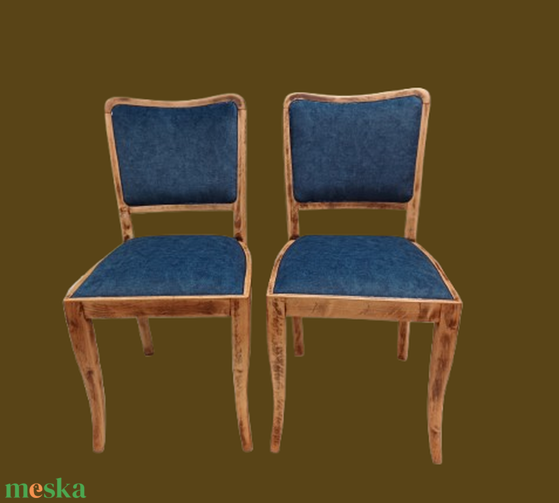 Kék székpár  Bojtos tyúkok        - otthon & életmód - bútor - szék & fotel - Meska.hu