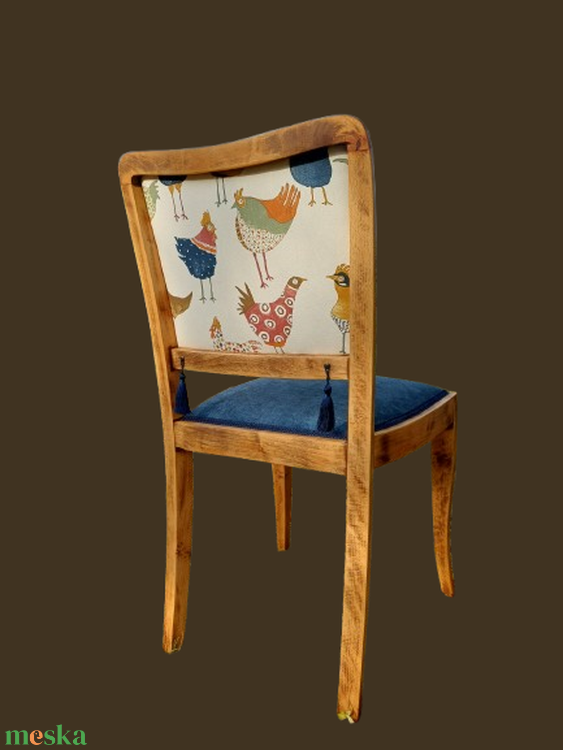 Kék székpár  Bojtos tyúkok        - otthon & életmód - bútor - szék & fotel - Meska.hu