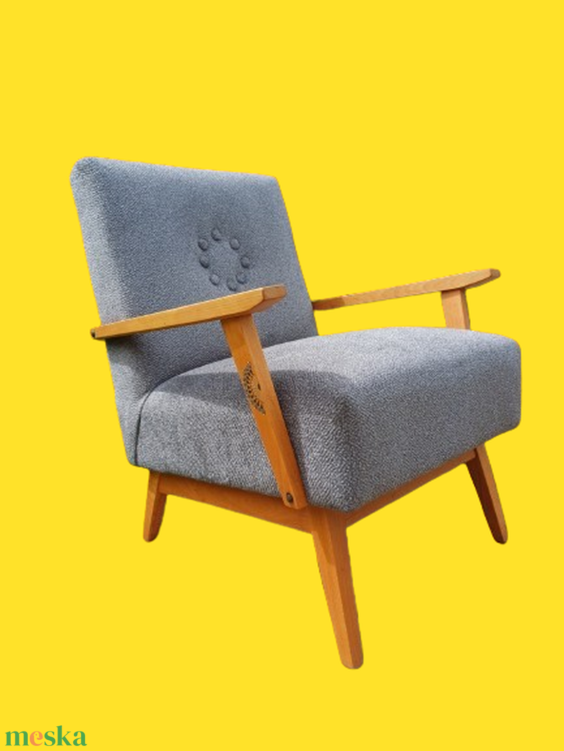 Szürke fotel - Mandalás ihlet - otthon & életmód - bútor - szék & fotel - Meska.hu