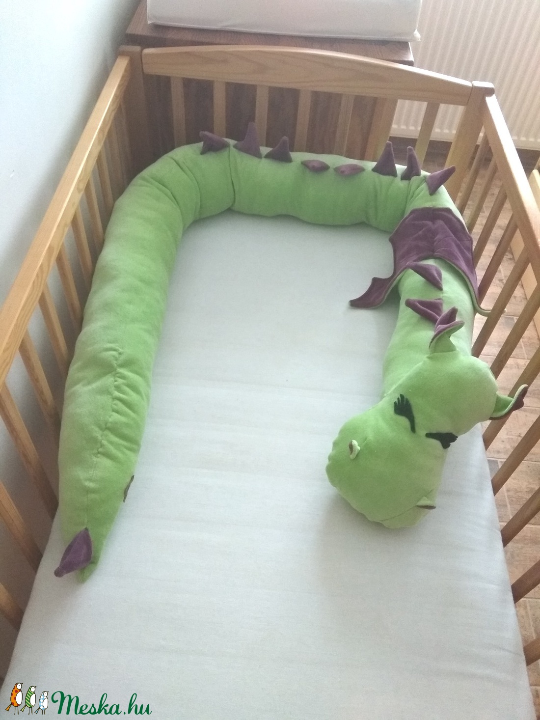 Rácsvédő Sárkány Zöld-Lila - játék & sport - plüssállat & játékfigura - Meska.hu