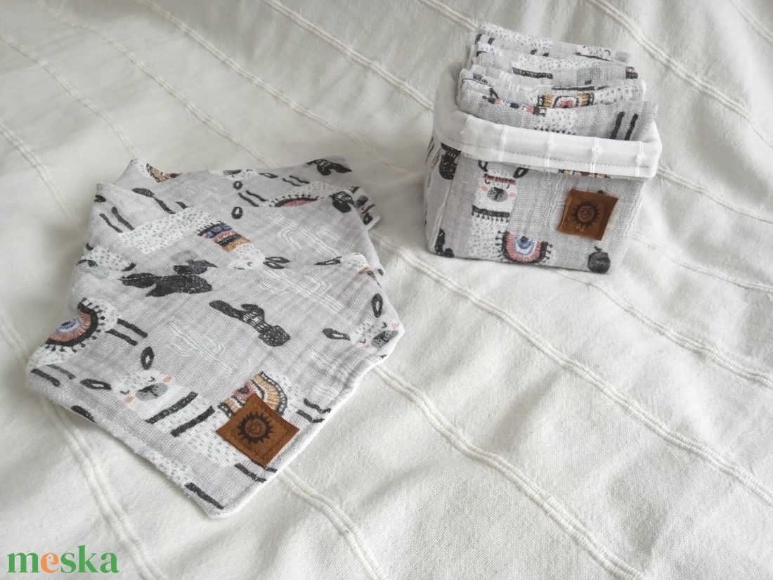 Babakelengye_Tetra törlő szett_Lámás - otthon & életmód - babaszoba, gyerekszoba - babaszoba, gyerekszoba - Meska.hu