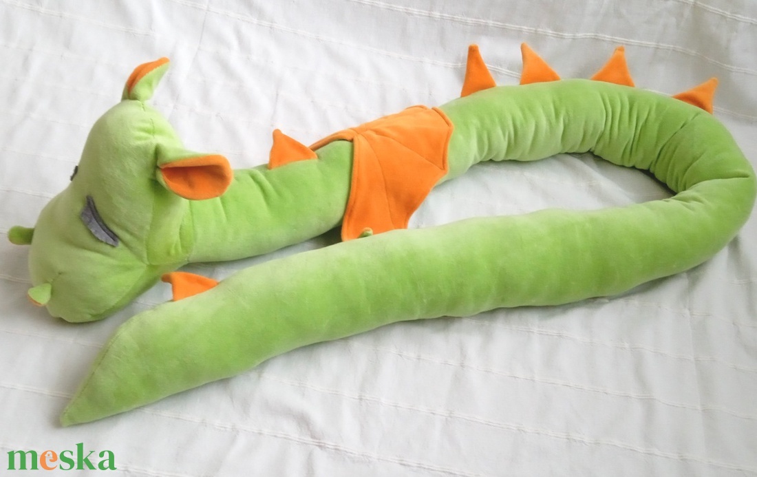 Rácsvédő Sárkány Narancs Sohaország részére 200 cm - otthon & életmód - babaszoba, gyerekszoba - babaszoba, gyerekszoba - Meska.hu