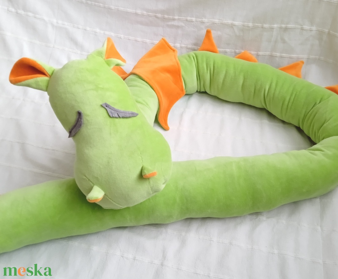 Rácsvédő Sárkány Narancs Sohaország részére 200 cm - otthon & életmód - babaszoba, gyerekszoba - babaszoba, gyerekszoba - Meska.hu