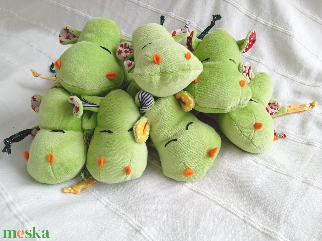 Szundikendő_Sárkány_Citromsárga pöttyös - otthon & életmód - babaszoba, gyerekszoba - babaszoba, gyerekszoba - Meska.hu