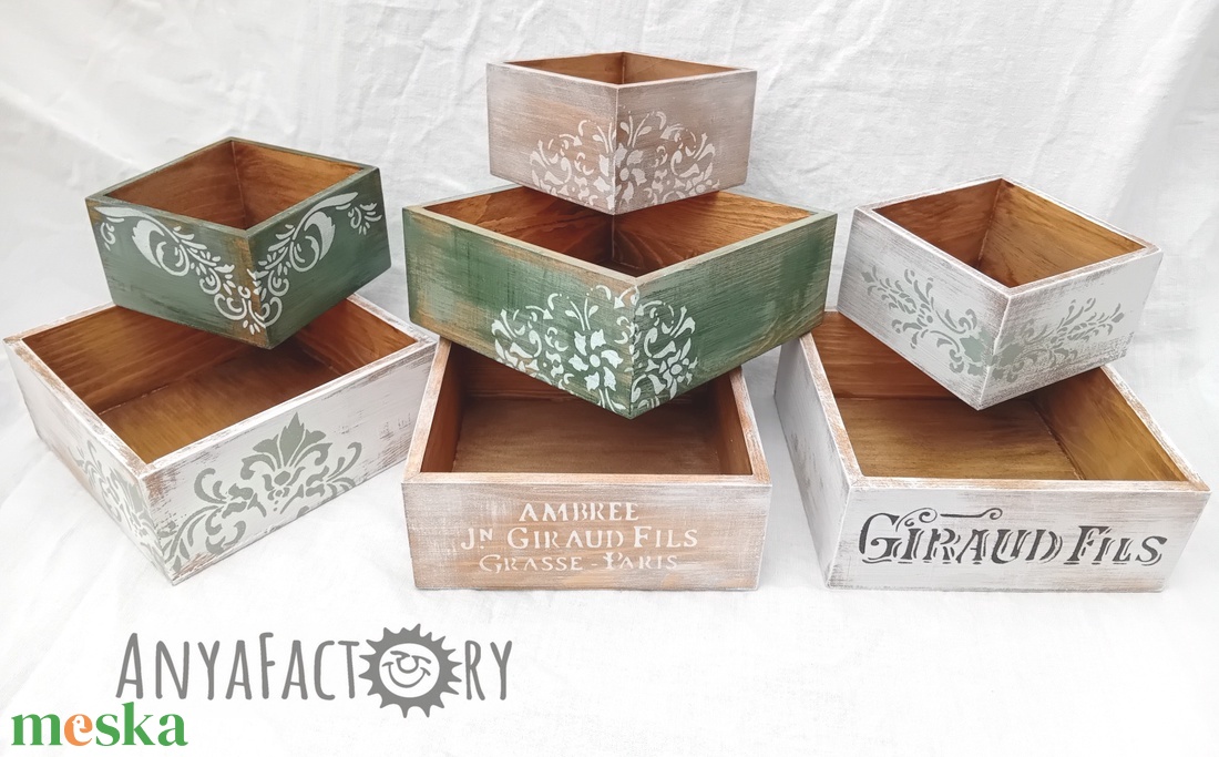 Tavaszi virágtartó dobozok - esküvő - dekoráció - helyszíni dekor - Meska.hu