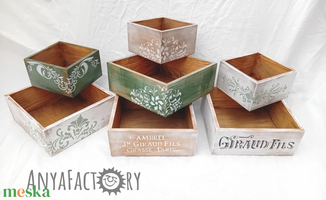 Tavaszi virágtartó dobozok - esküvő - dekoráció - helyszíni dekor - Meska.hu