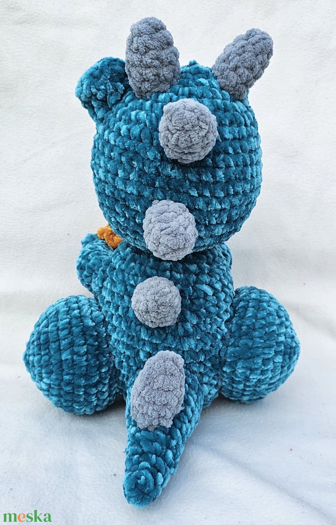 Kék sárkány - játék & sport - plüssállat & játékfigura - plüss sárkány - Meska.hu