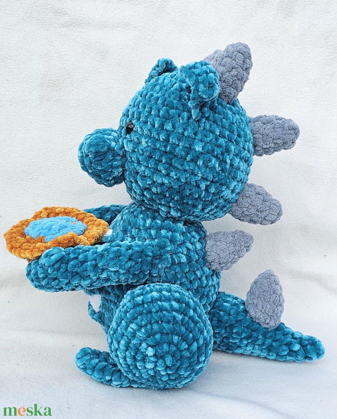 Kék sárkány - játék & sport - plüssállat & játékfigura - plüss sárkány - Meska.hu