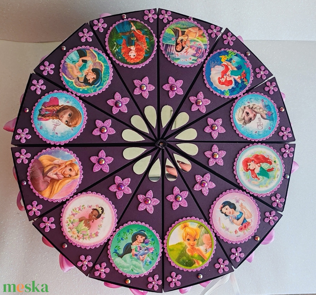 Papírtort Hercegnős ajándék átadó torta doboz szeletek - otthon & életmód - papír, írószer - ajándékozás kellékei - papírtorta - Meska.hu Papírtort Hercegnős ajándék átadó torta doboz szeletek - otthon & életmód - papír, írószer - ajándékozás kellékei - papírtorta - Meska.hu