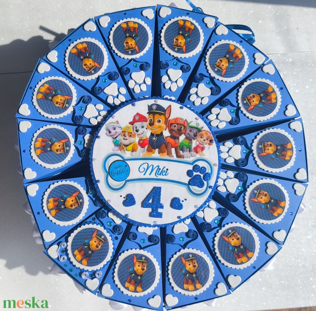 Papír torta Mancs őrjárat / Chase díszítéssel - otthon & életmód - papír, írószer - ajándékozás kellékei - papírtorta - Meska.hu Papír torta Mancs őrjárat / Chase díszítéssel - otthon & életmód - papír, írószer - ajándékozás kellékei - papírtorta - Meska.hu