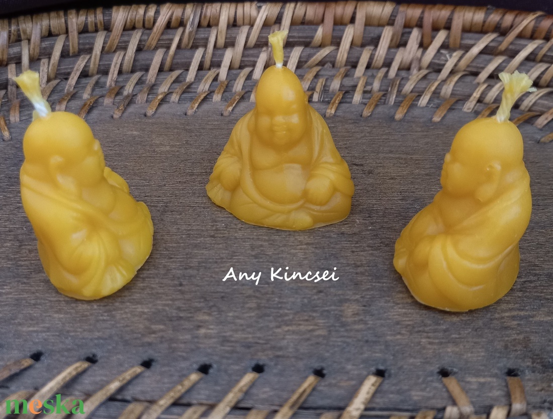 Buddha méhviasz gyertya  - otthon & lakás - gyertya, illat, aroma - gyertya - Meska.hu