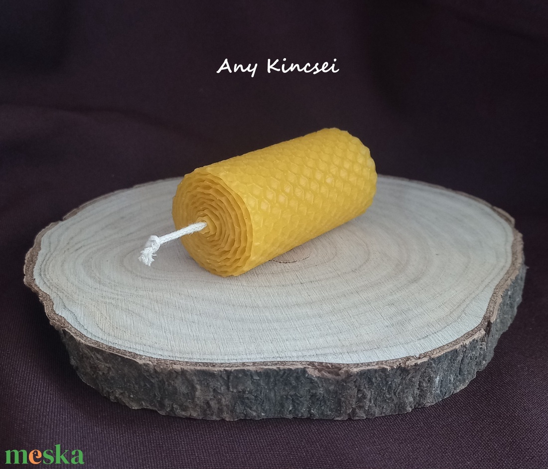 Natúr méhviasz gyertya 7,5cm - otthon & életmód - gyertya, illat, aroma - gyertya - Meska.hu