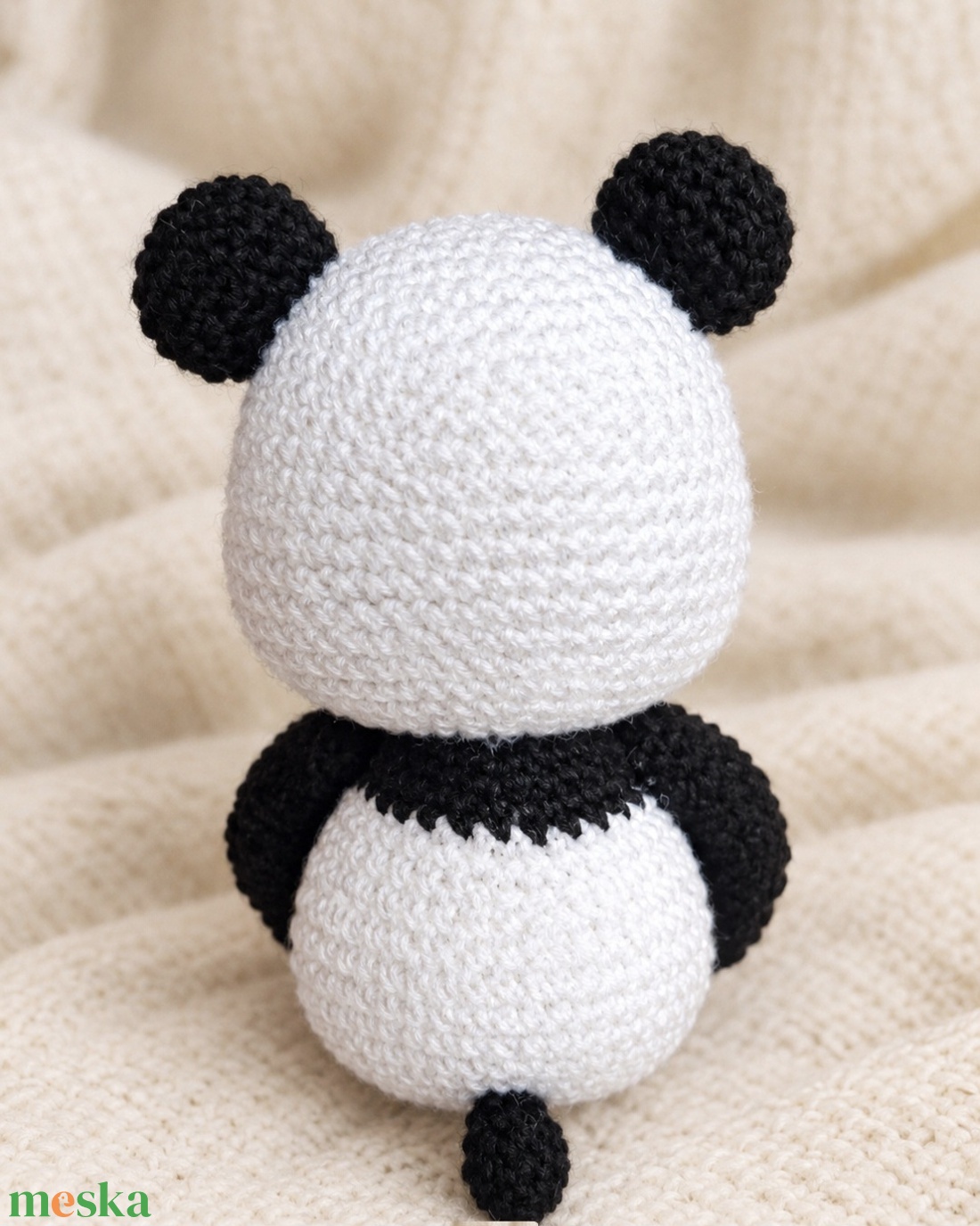 Horgolt panda - játék & sport - plüssállat & játékfigura - maci - Meska.hu