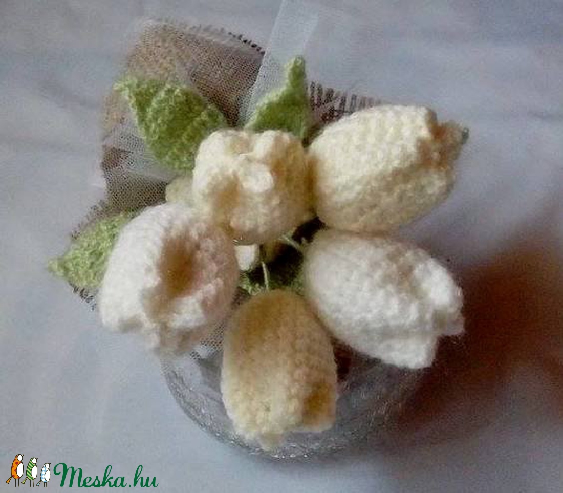 Vintage horgolt tulipán csokor - - Meska.hu Vintage horgolt tulipán csokor - - Meska.hu