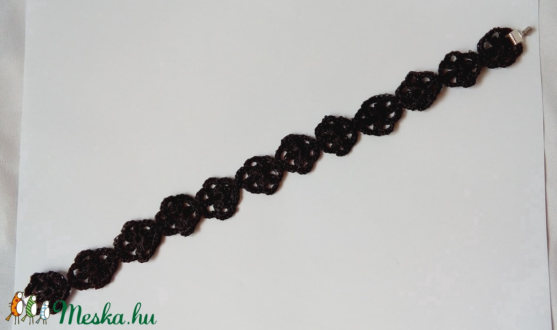 Fekete démon.Horgolt.nyakpánt, choker -  - Meska.hu