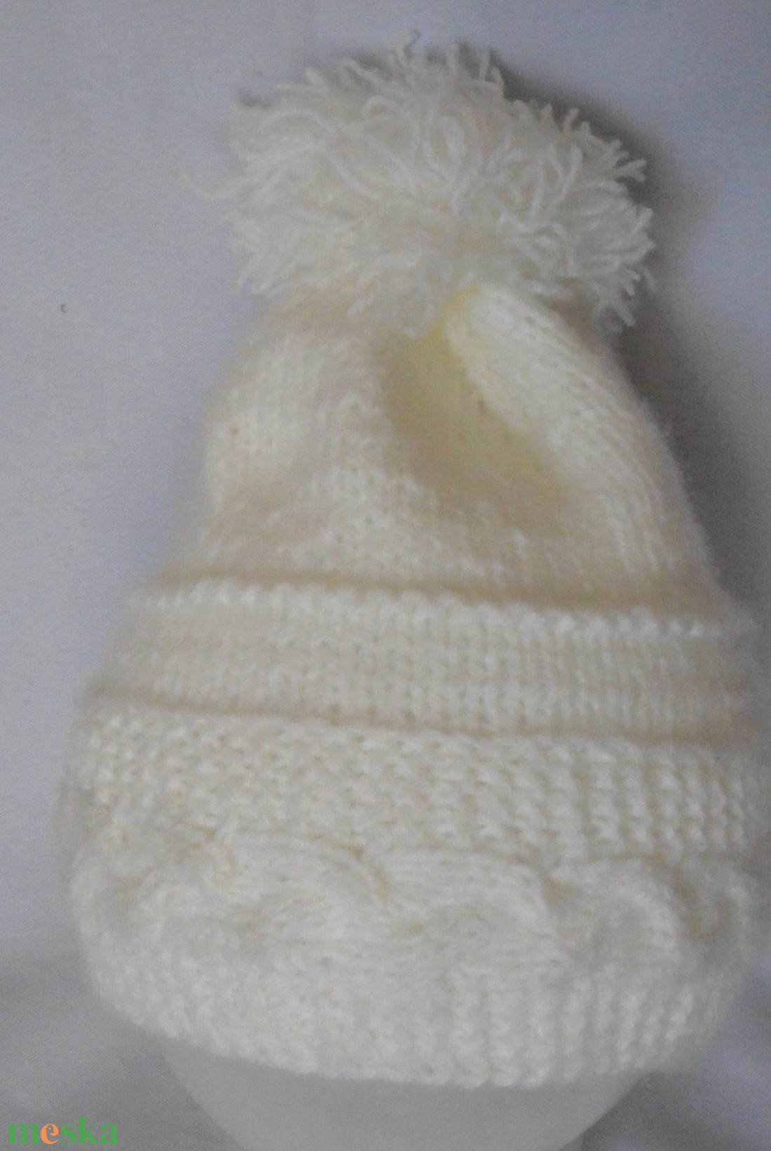 Kötött kislány sapka - ruha & divat - babaruha & gyerekruha - babasapka - Meska.hu
