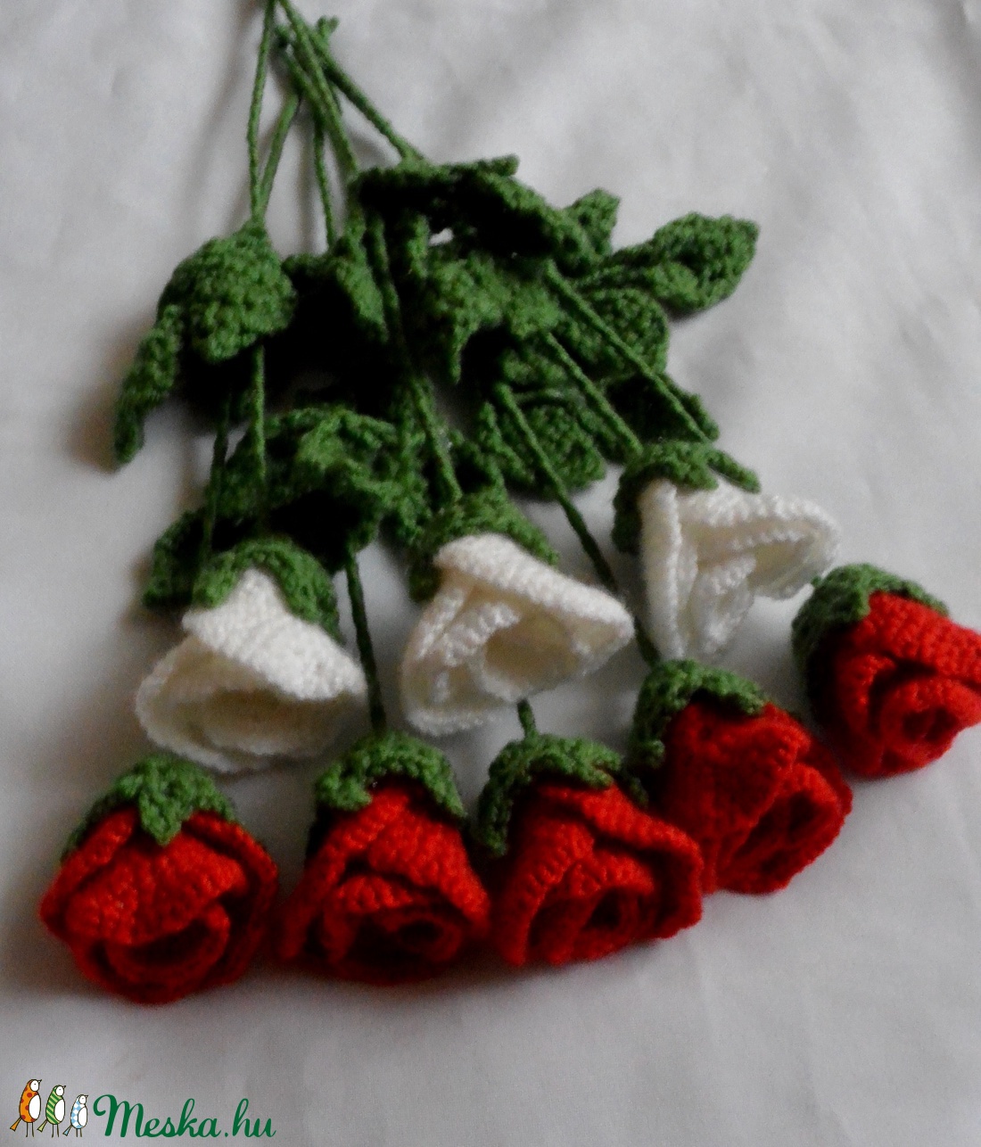 Valentin napi horgolt rózsa - otthon & életmód - dekoráció - Meska.hu