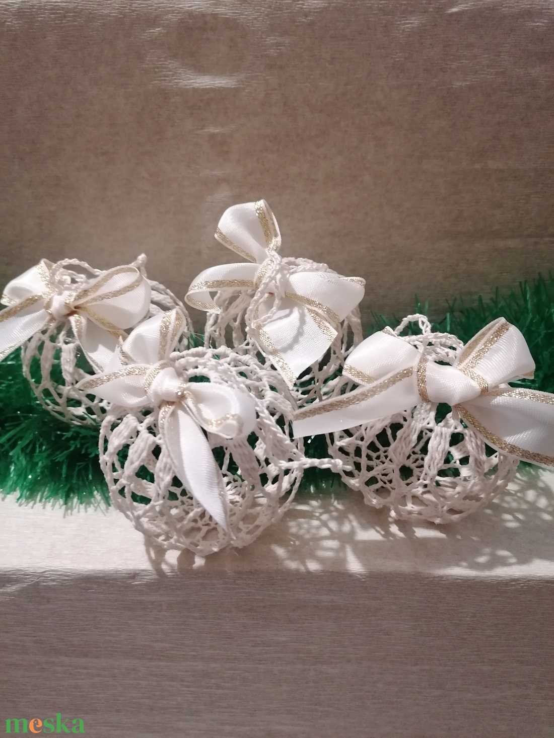 Horgolt karácsonyfadísz,horgolt gömb - karácsony - karácsonyi lakásdekoráció - karácsonyfadíszek - Meska.hu