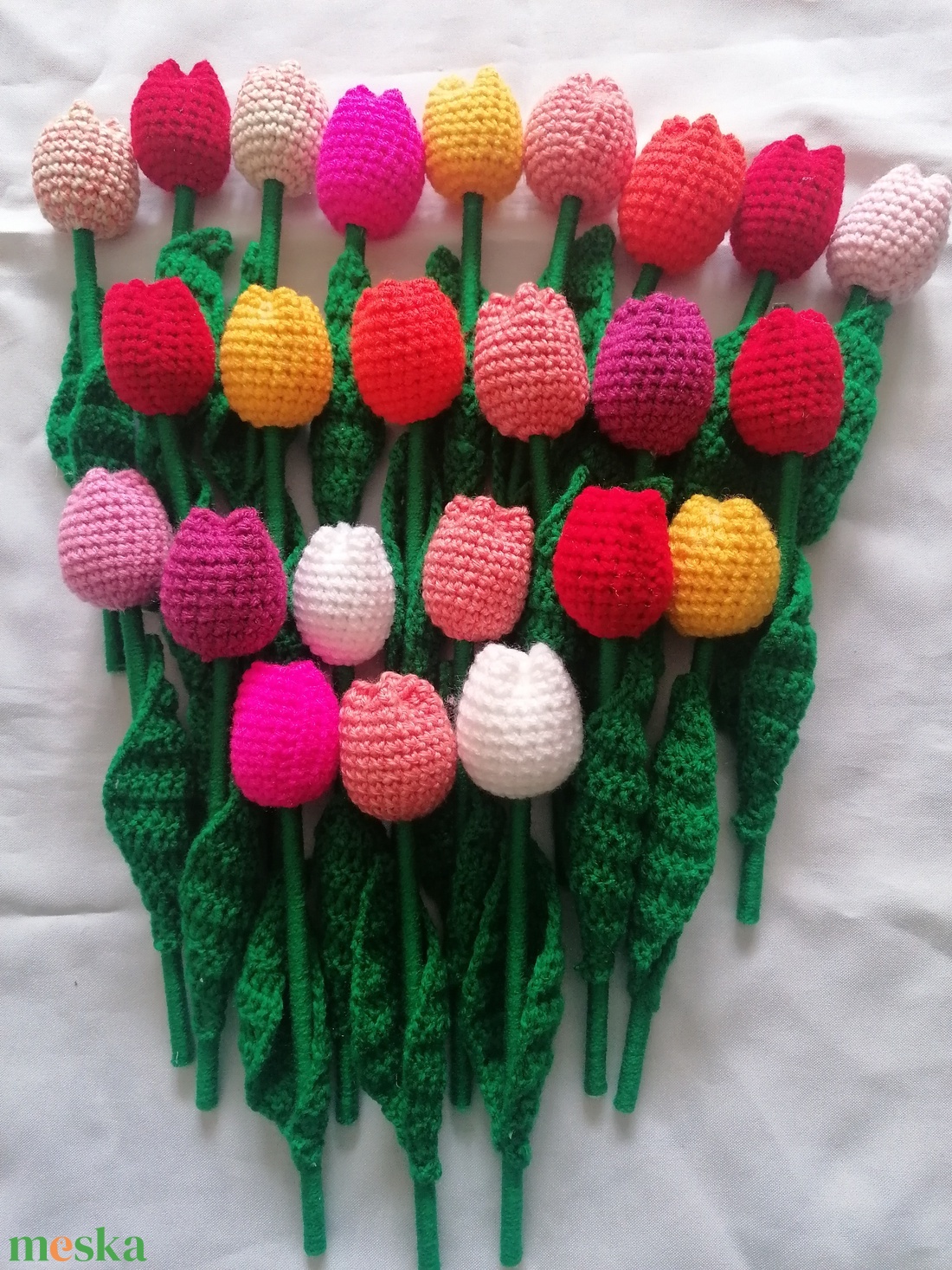 Horgolt tulipán - otthon & életmód - dekoráció - virágdísz és tartó - csokor & virágdísz - Meska.hu