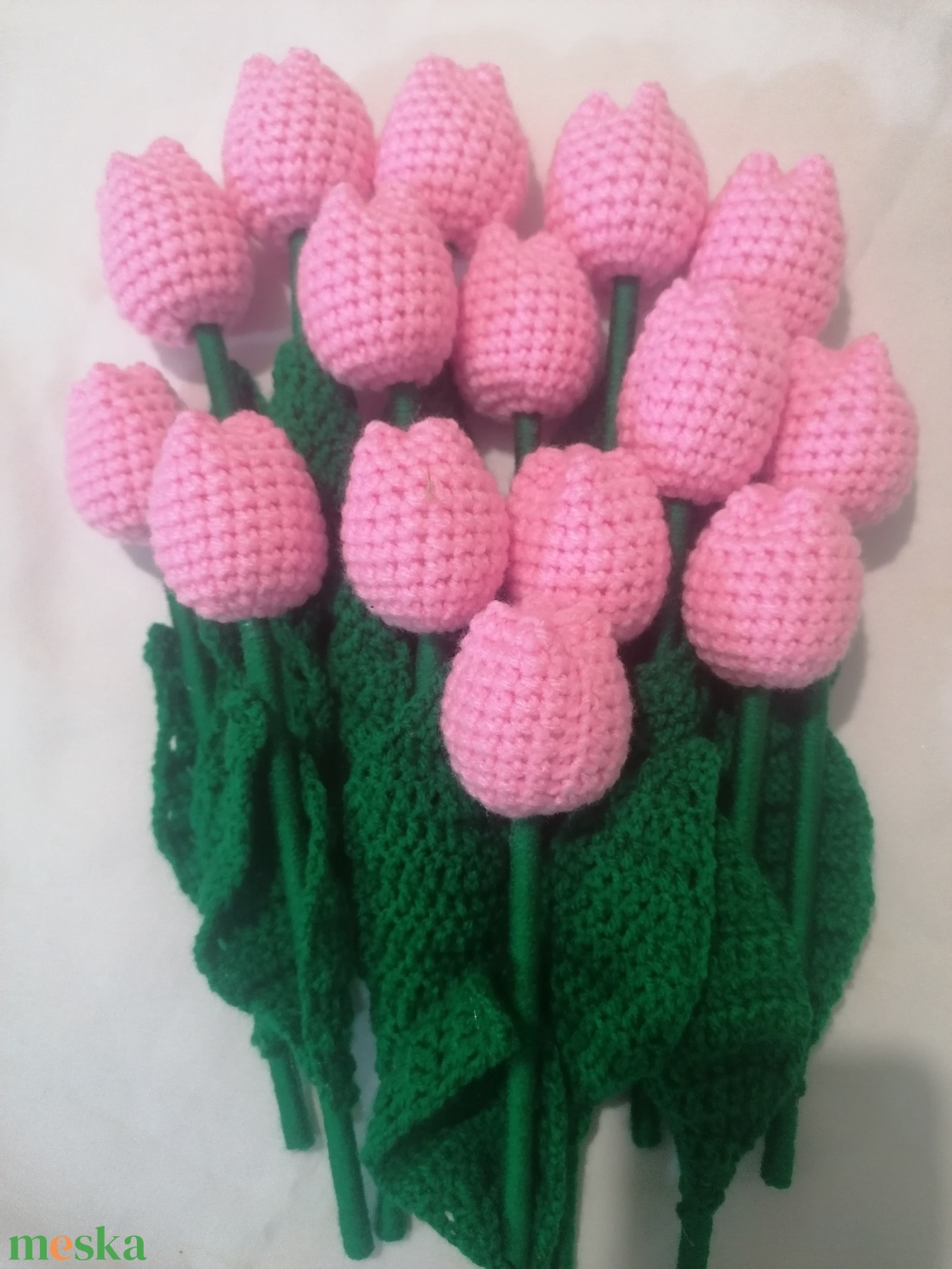 Horgolt tulipán. MEGRENDELÉSRE - otthon & életmód - virágdekoráció - virágok - szálas virág - Meska.hu