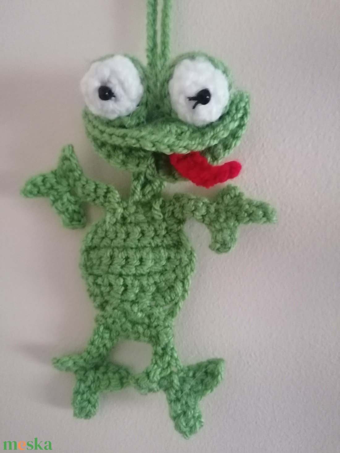 Horgolt vicces béka - játék & sport - plüssállat & játékfigura - béka - Meska.hu