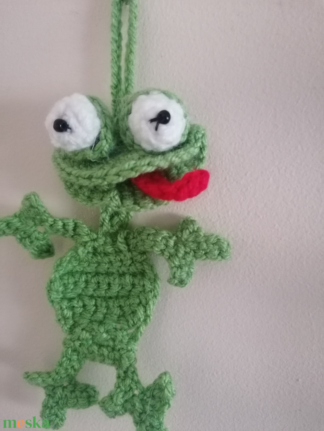 Horgolt vicces béka - játék & sport - plüssállat & játékfigura - béka - Meska.hu