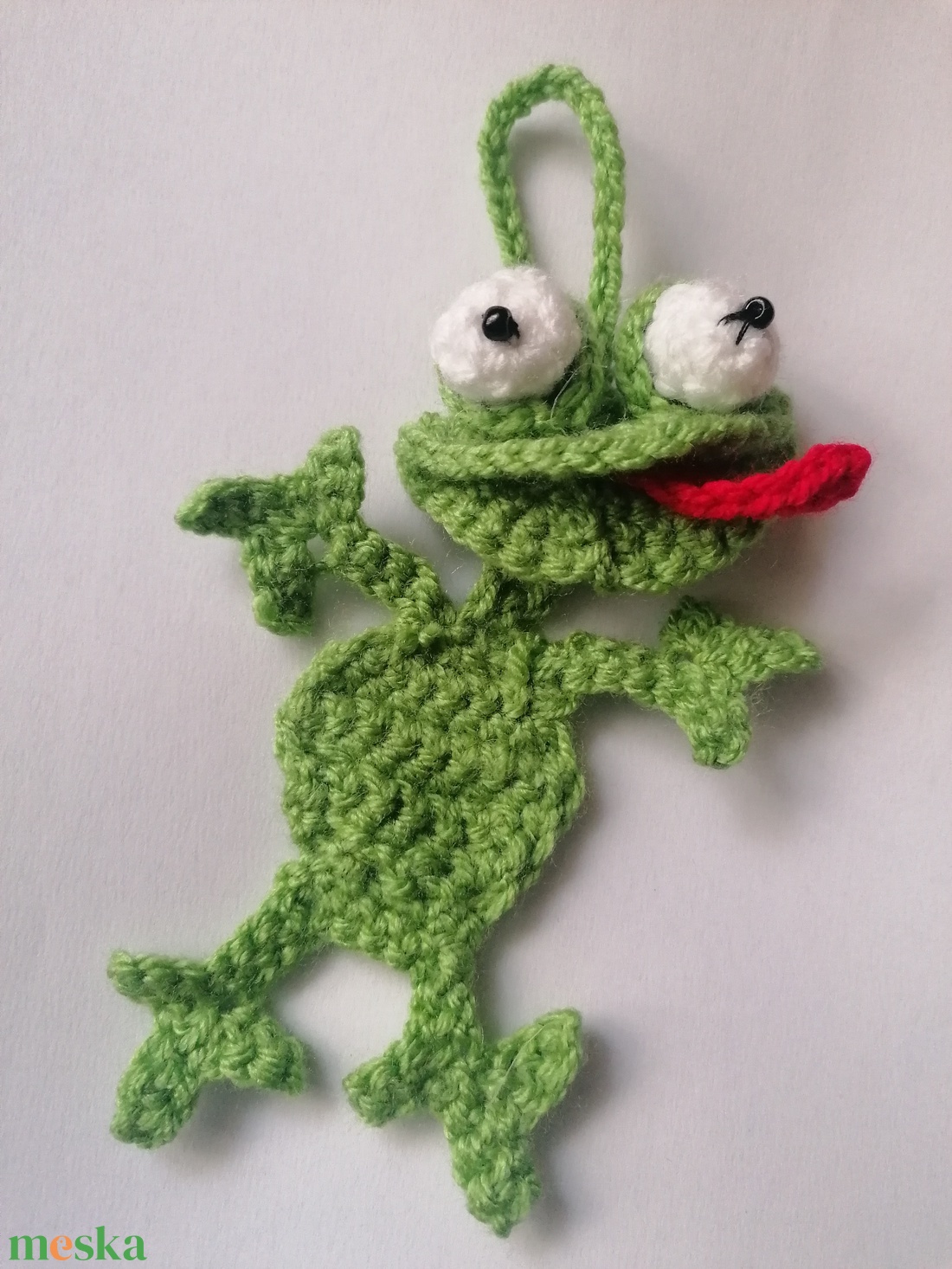 Horgolt vicces béka - játék & sport - plüssállat & játékfigura - béka - Meska.hu