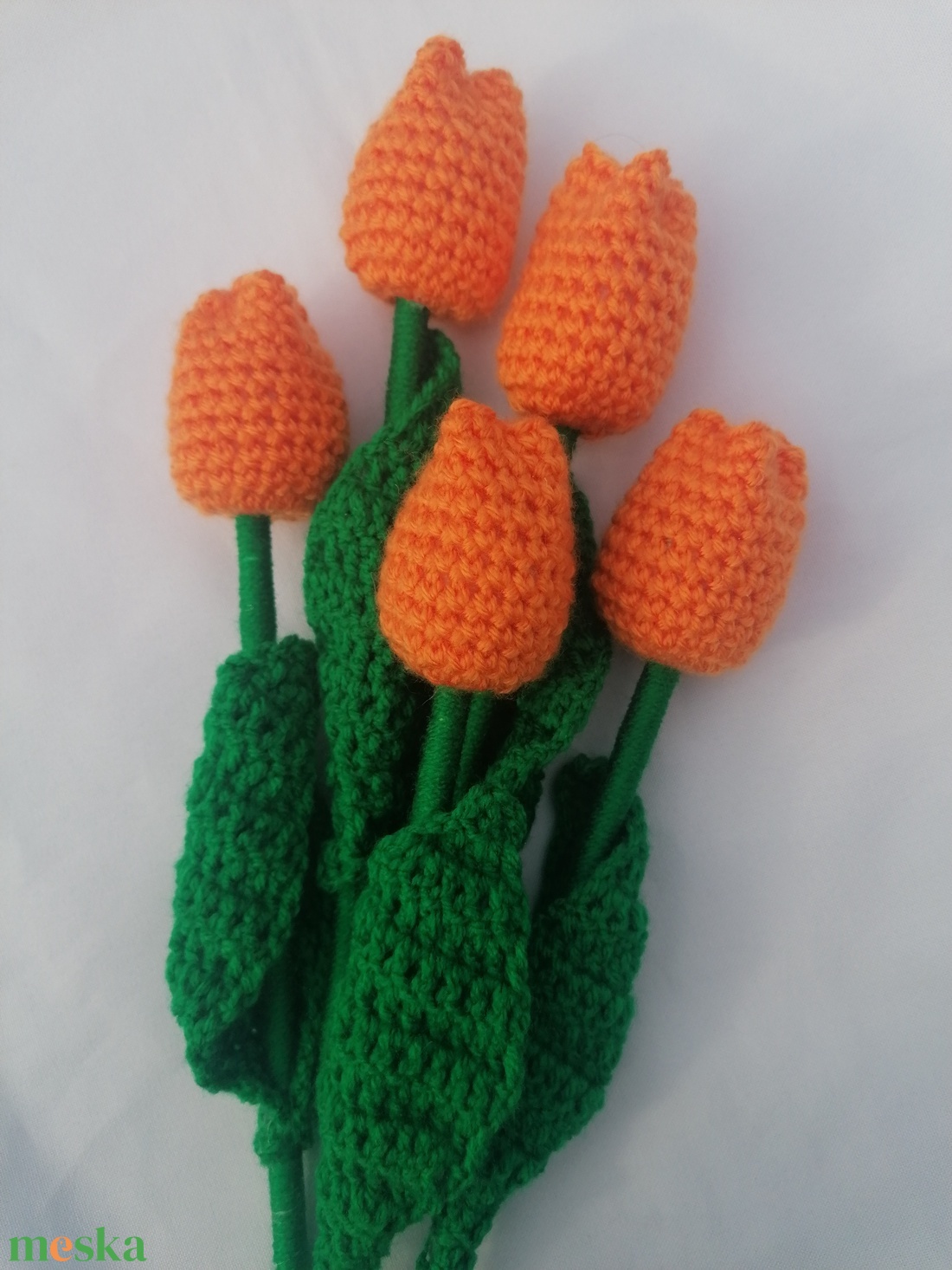 Horgolt tulipán - otthon & életmód - virágdekoráció - virágok - virágcsokor - Meska.hu