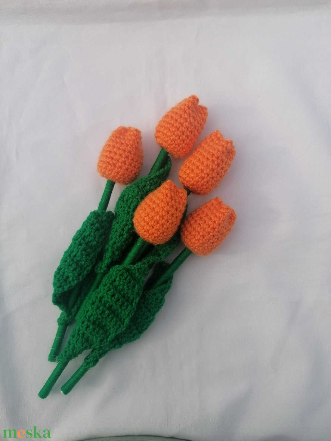 Horgolt tulipán - otthon & életmód - virágdekoráció - virágok - virágcsokor - Meska.hu