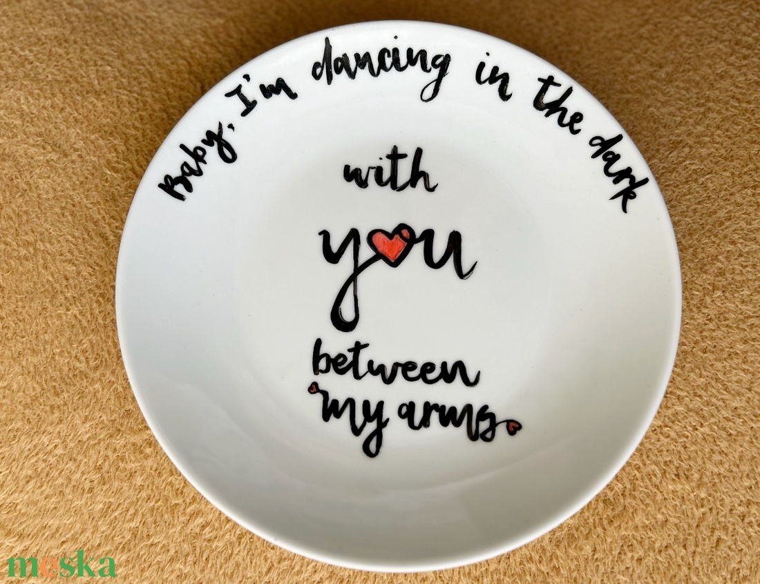 Idézetes dísz kistányér - otthon & életmód - konyhafelszerelés, tálalás - tálalás - tányér & étkészlet - Meska.hu
