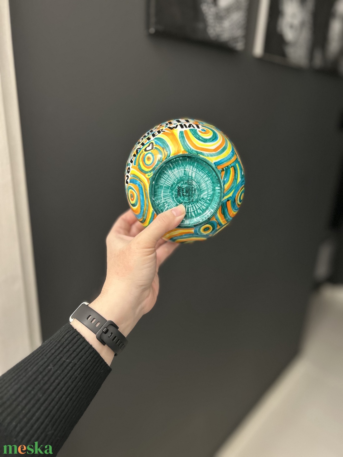 Vidám, pozitív napindítós müzlistál - otthon & életmód - konyhafelszerelés, tálalás - tálalás - tányér & étkészlet - Meska.hu