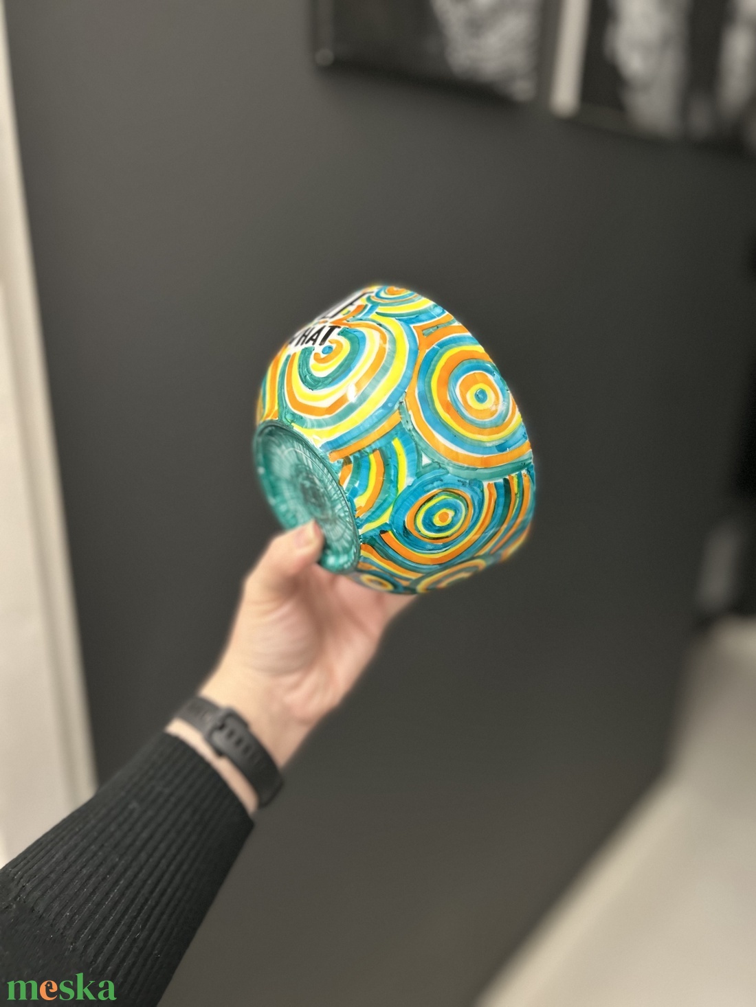 Vidám, pozitív napindítós müzlistál - otthon & életmód - konyhafelszerelés, tálalás - tálalás - tányér & étkészlet - Meska.hu