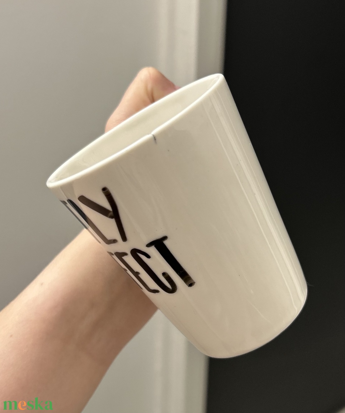 Szépséghibás PERFECTLY IMPERFECT feliratos bögre - otthon & életmód - konyhafelszerelés, tálalás - tálalás - bögre & csésze - Meska.hu