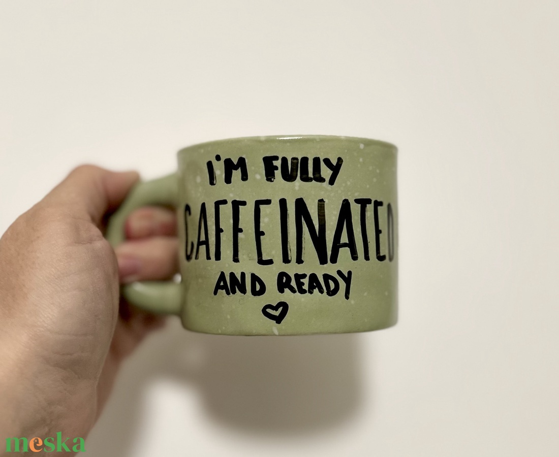 Caffeinated - Kávés feliratos bögre - otthon & életmód - konyhafelszerelés, tálalás - tálalás - bögre & csésze - Meska.hu