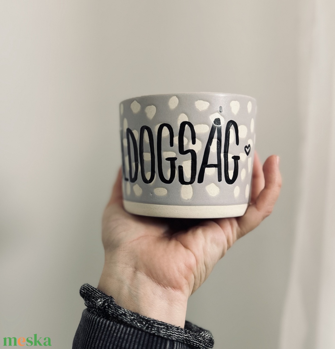 BOLDOGSÁG feliratos bögre - otthon & életmód - konyhafelszerelés, tálalás - tálalás - bögre & csésze - Meska.hu