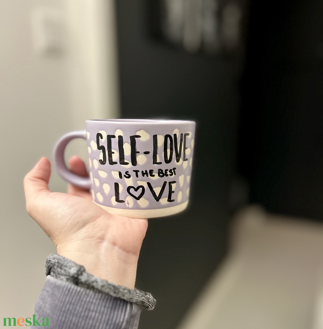SELF-LOVE is the best love feliratos bögre - otthon & életmód - konyhafelszerelés, tálalás - tálalás - bögre & csésze - Meska.hu