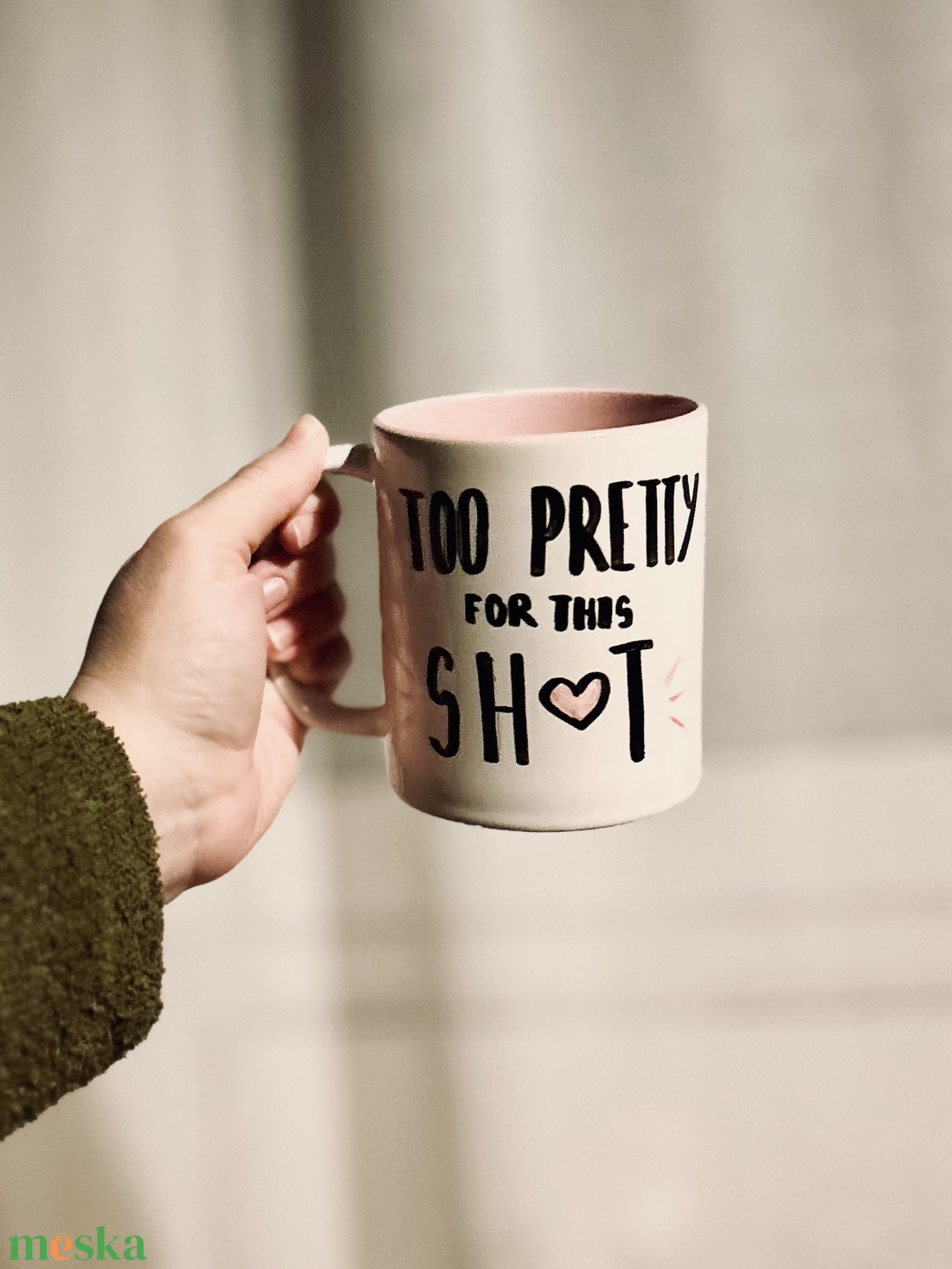 Too pretty - feliratos bögre - otthon & életmód - konyhafelszerelés, tálalás - tálalás - bögre & csésze - Meska.hu