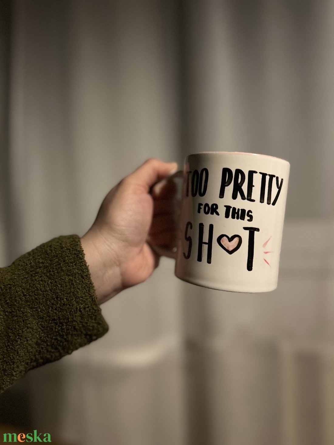Too pretty - feliratos bögre - otthon & életmód - konyhafelszerelés, tálalás - tálalás - bögre & csésze - Meska.hu