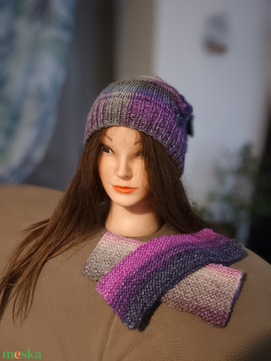 Kézzel kötött sapka  - ruha & divat - sál, sapka, kendő - fejpánt - Meska.hu