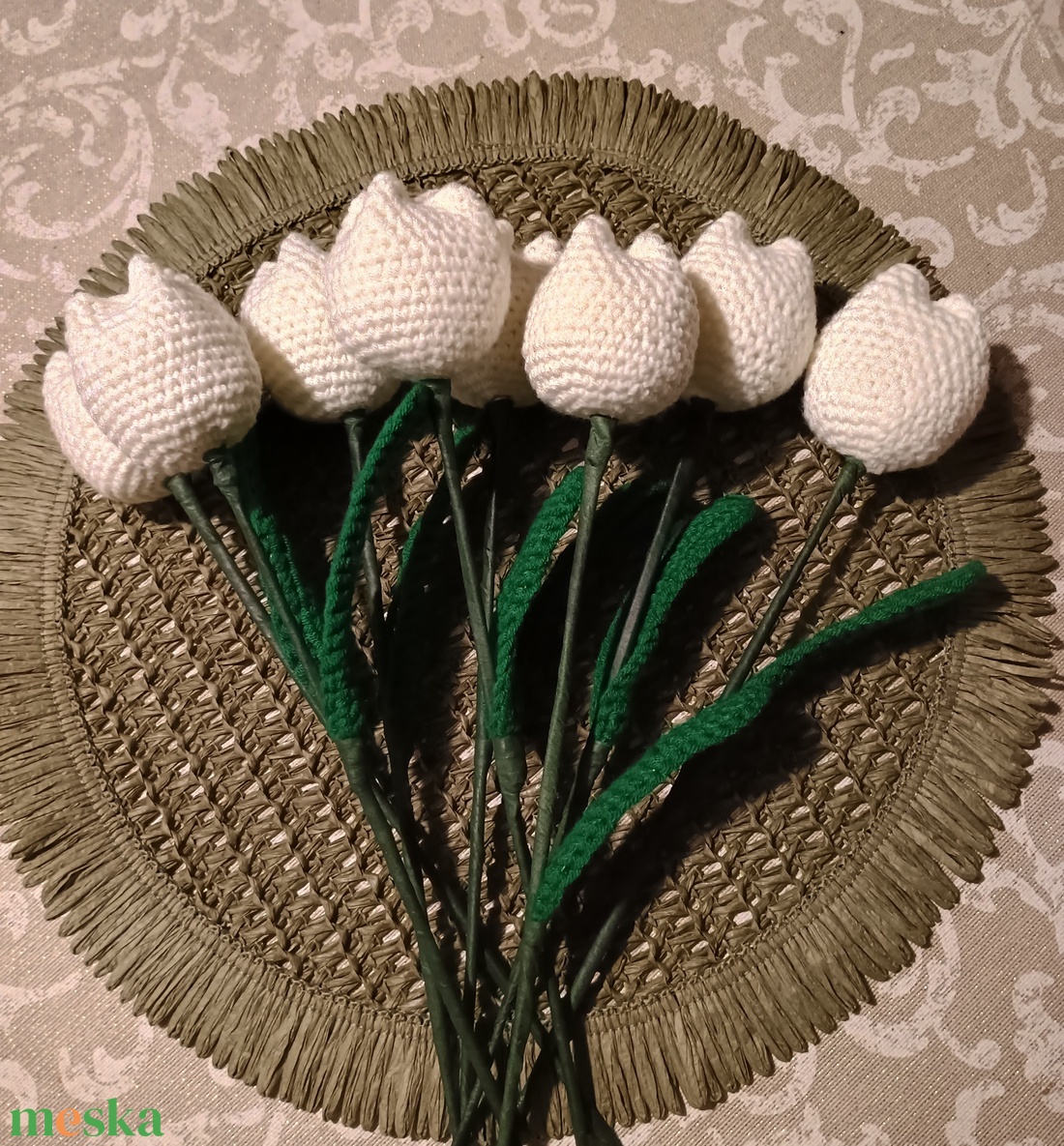 Horgolt tulipán  - otthon & életmód - virágdekoráció - virágok - szálas virág - Meska.hu